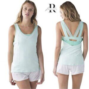 Lululemon Super Sport Tank SEAM MTHL Wee Stripe Seamist Menthol Green Size 4​​